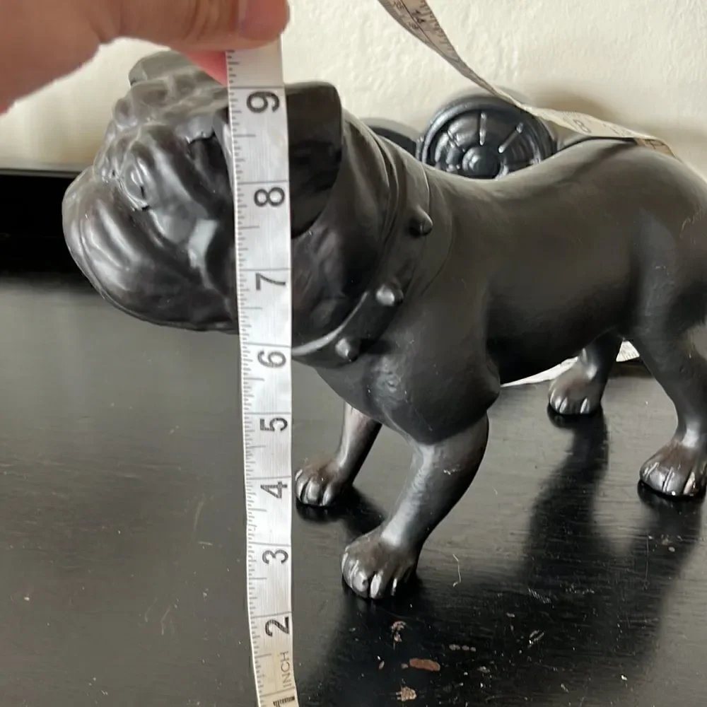 Pottery Barn Antique Bronze Metal bull/Pug Dog Statue